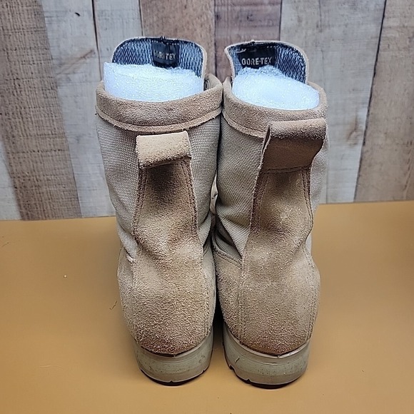 McRae Coyote Desert Tan Suede Leather GoreTex Vibram Lace-up Combat Work Boots - Picture 5 of 10